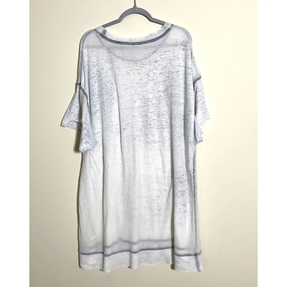 Free People Intimately Peace Out Oversized Burnout Lightweight Sleep Shirt Sz M - Picture 2 of 6